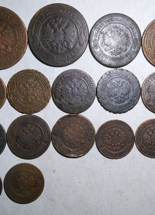 Царизм, мідні монети з 1869 р. до миколи 2. 24 монети без повт.2 фото