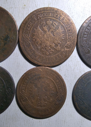 Царизм, мідні монети з 1869 р. до миколи 2. 24 монети без повт.3 фото
