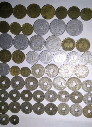 Франція 1918 - 1959 рр., 58 монет без повторів