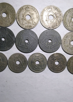 Бельгія 1870 - 1946 рр., 42 монети без повторів.5 фото