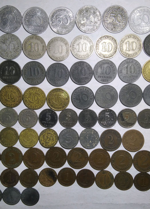 Німеччина 1874 - 1944 рр., 69 монет без повторів