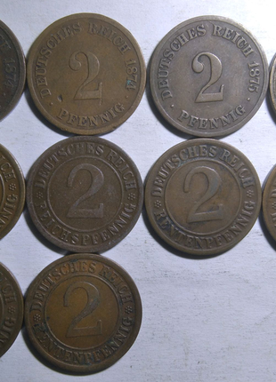 Німеччина 1874 - 1944 рр., 69 монет без повторів10 фото