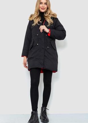 Куртка женская двусторонняя, цвет красно-черный, 129r818-5552 фото