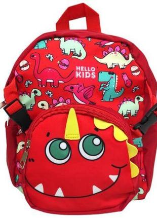 Дитячий рюкзак "динозаврики", червоний1 фото