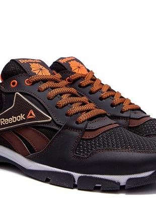 Мужские летние кроссовки сетка reebok street style brown4 фото