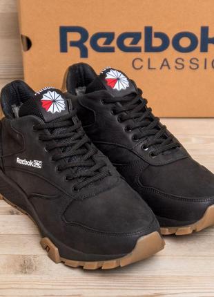 Мужские зимние кожаные ботинки rbk g-step  black5 фото