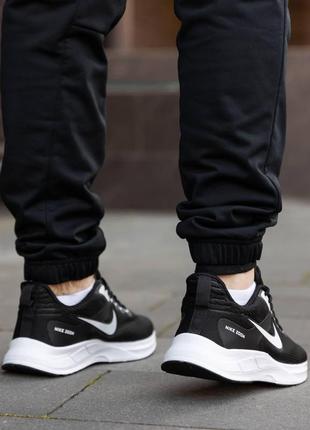 Кросівки nike zoom black white4 фото