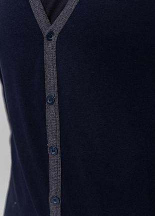 Кофта мужская на пуговицах, цвет темно-синий, 235r215925 фото