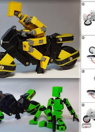 Набор робот конструктор dummy 13 lucky лаки и байк-трансформер же