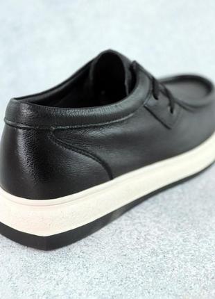Туфли женские кожаные 588413 черные5 фото