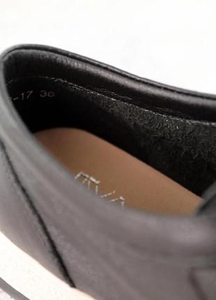Туфли женские кожаные 588413 черные6 фото