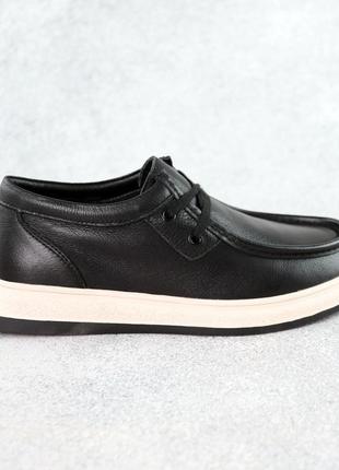 Туфли женские кожаные 588413 черные