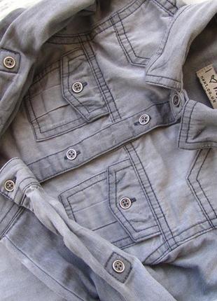 Качественная джинсовая рубашка туника  платье next3 фото