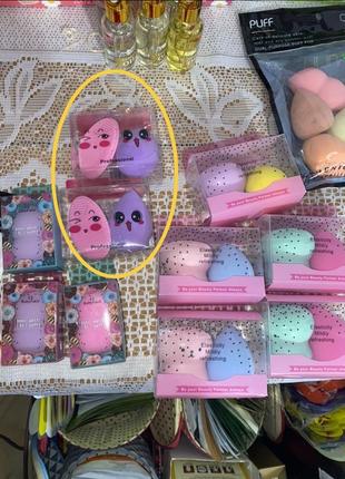 ✨ набір 2в1: спонж і щітка ✨ ( рожевий та фіаловий )2 фото