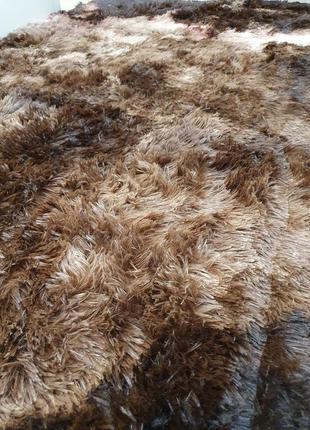 Килимки-травка коричневий 150х200 см. килимки для підлоги. килими у будинок. приліжкові килимки трава коричневі4 фото