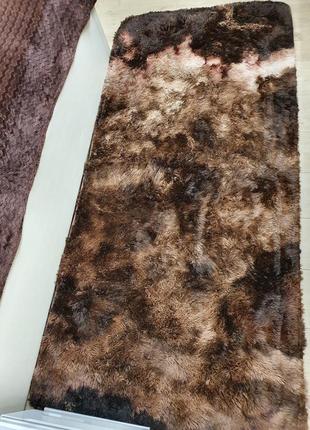 Килимки-травка коричневий 150х200 см. килимки для підлоги. килими у будинок. приліжкові килимки трава коричневі6 фото