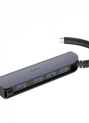 Usb-хаб hoco type-c to 4хusb 3.0 5 гб/с