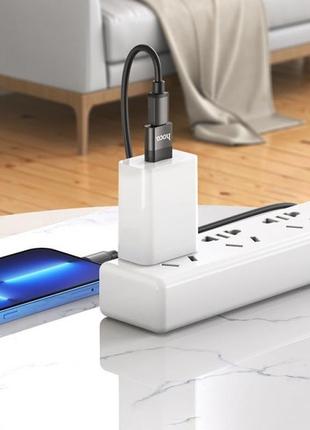 Перехідник hoco usb to type-c female adapter |3a, usb2.0| 4