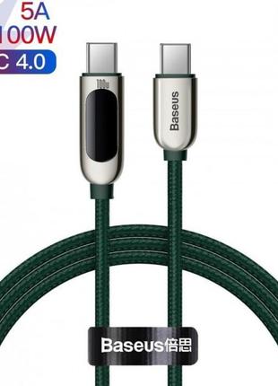 Кабель baseus usb-c quick charge 100w для ipad/android/пк/macbook