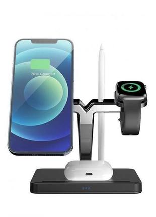 Док-станція jyd 4в1 led magnetic wireless charger 15w max iphone