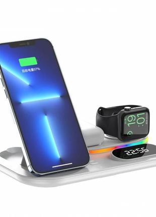 Док-станція jyd 4в1 30w magnetic wireless charge для iphone/samsu