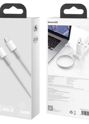 Кабель baseus usb-c 100w quick charge для macbook/ipad/samsung 3