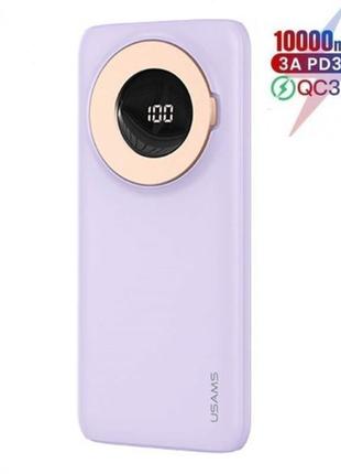 Павербанк usams led бездротова зарядка 10000mah 1