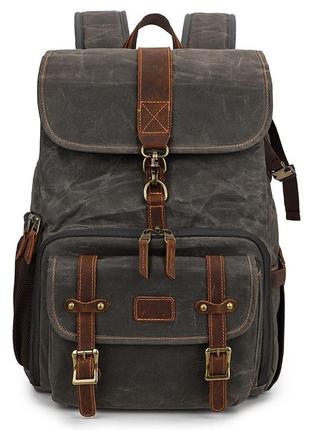 Холщовый фоторюкзак, рюкзак для фотоаппаратов soudelor (тип "tbd0604233301a") - серый