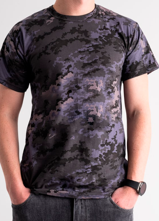 Футболка тактическая военная, армейская футболка зсу (камуфляж)1 фото