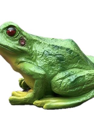 Садова фігура жаба тростнякова 16 см (полімер)1 фото