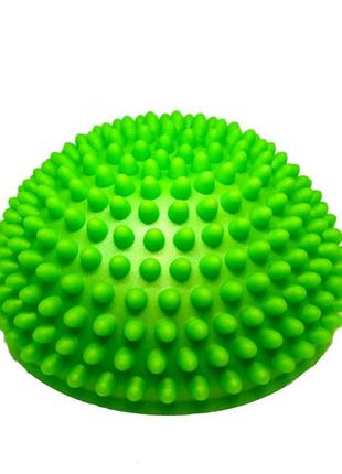 Півсфера масажна балансувальна їжачок rollerua 15 см зелений1 фото
