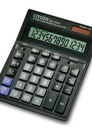 Калькулятор eleven/citizen 14-розрядний чорний sdc-554s