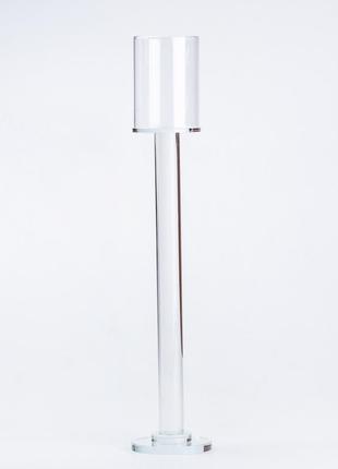 Подсвечник стеклянный 42 (см) на высокой ножке на 1 свечу