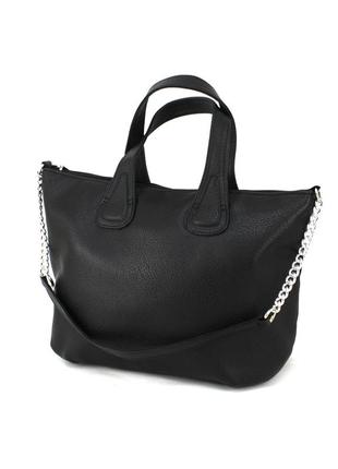 Повседневная женская сумка-тоут voila 5371 черная6 фото