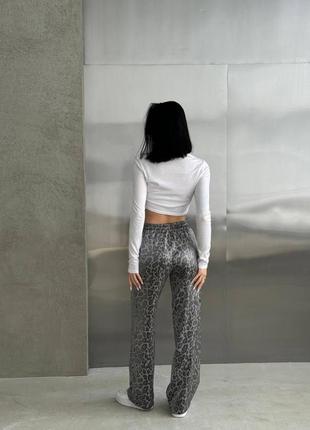 Брюки "leo" | женские брюки | штаны с принтом5 фото