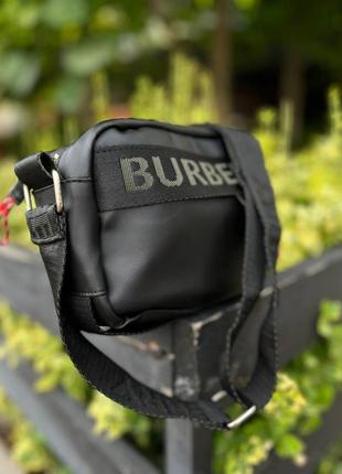 Мужская сумка кросс-боди burberry черная повседневная, классическая сумка.4 фото