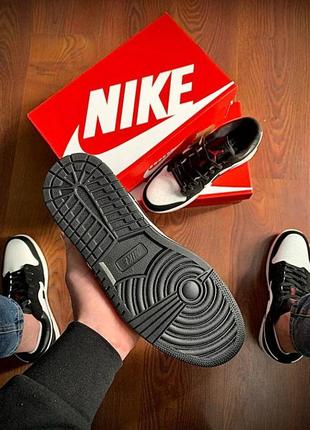 Nike air jordan 1 low black & white4 фото