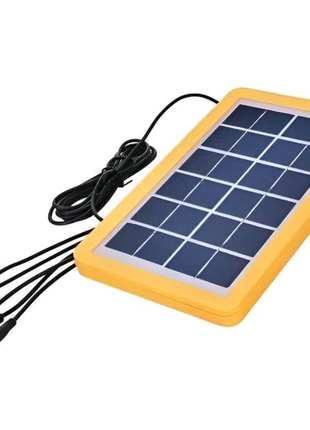 Зарядное устройство ep-0902 с солнечной панелью 5в1 6v 3w