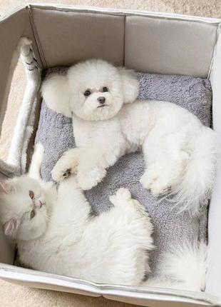 Домик(лежанка) для котов и маленьких собак с мягкой подушкой3 фото