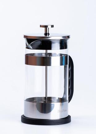 Заварник для чая с френч прессом стеклянный 1л