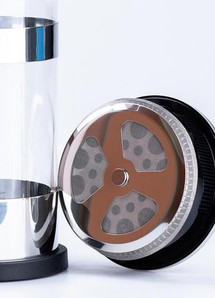 Заварник для чая с френч прессом стеклянный 1л