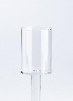 Подсвечник декоративный стеклянный 20 см на одну большую свечу