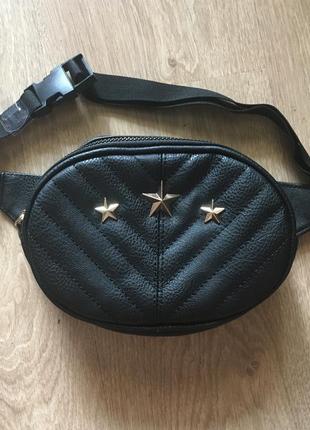 Поясная сумка бананка стильный практичный аксессуар экокожа