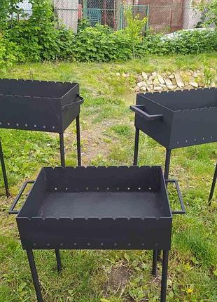 Мангал з сталі 3мм, 4мм та 5мм. ножки з‘ємні.  виробник львів