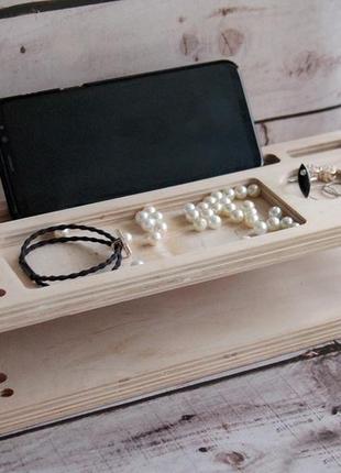 Органайзер для косметики деревянный