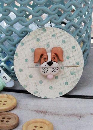 Магнитный держатель для игл (магнит для игл на канву) собачка