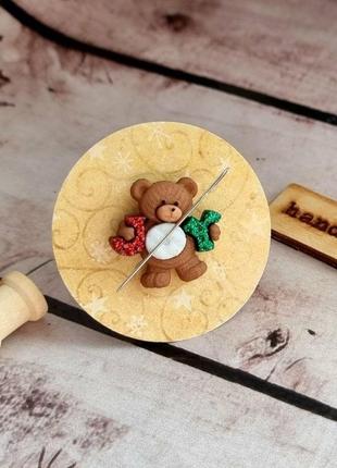 Магнитный держатель для игл (магнит для игл) мишка joy