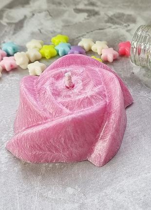 Свічка з пальмового воску троянда, рожева