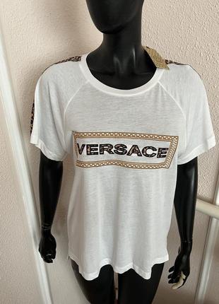 Футболка versace, чудова від бренда versace, жіноча футболка versace jeans6 фото