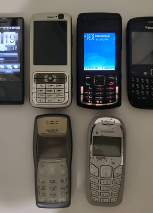 Старі телефону htc, nokia, blackberry, siemens